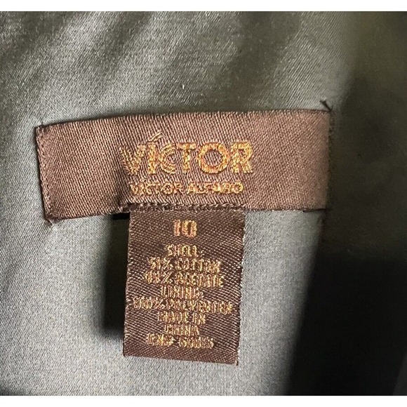 Womens Blazer Jacket Size 10 Victor Alfaro Gray Shiny- Dress Up Or Down Its Fire - Picture 3 of 14